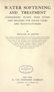 Water softening and treatment by Booth, William Henry