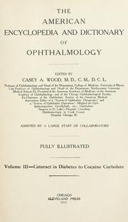 Cover of: American encyclopedia and dictionary of ophthalmology