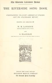 Cover of: The Riverside song book by William Mangam Lawrence