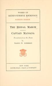 Cover of: The bridal march by Bjørnstjerne Bjørnson