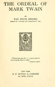 Cover of: The ordeal of Mark Twain by Van Wyck Brooks