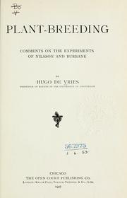 Plant-breeding by Vries, Hugo de