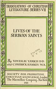 Cover of: Lives of the Serbian Saints.