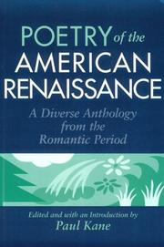 Cover of: Poetry of the American renaissance by edited and with an introduction by Paul Kane.