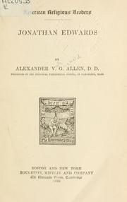 Cover of: Jonathan Edwards. by Alexander V. G. Allen