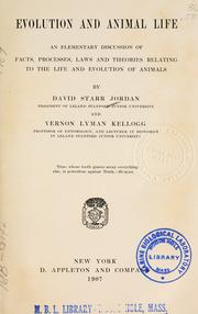 Cover of: Evolution and animal life by David Starr Jordan