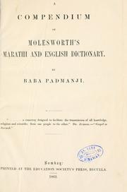 A compendium of Molesworth's Marathi and English dictionary by J. T. Molesworth