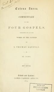 Cover of: Catena aurea by Thomas Aquinas