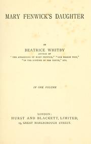 Cover of: Mary Fenwick's daughter
