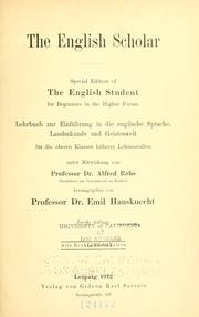 Cover of: The English scholar. by Emil Hausknecht