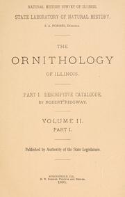 Cover of: The ornithology of Illinois by Robert Ridgway, Robert Ridgway