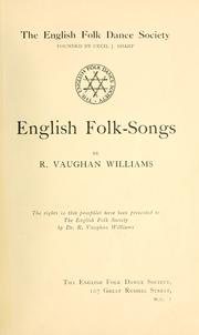Cover of: English folk-songs by Ralph Vaughan Williams