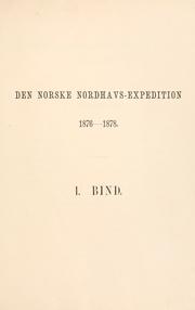 Cover of: Den Norske Nordhavs-expedition, 1876-1878.