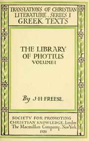 Cover of: The library of Photius. by Photius I Saint, Patriarch of Constantinople