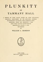 Cover of: Plunkitt of Tammany Hall by William L. Riordon