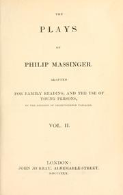 Plays by Philip Massinger