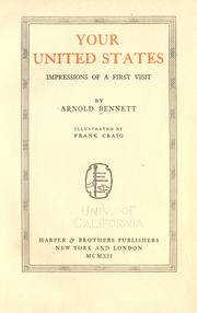 Cover of: Your United States by Arnold Bennett