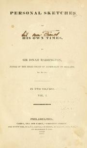 Cover of: Personal sketches of his own times by Barrington, Jonah Sir