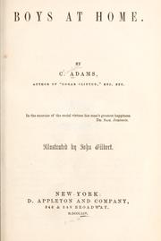 Cover of: Boys at home by Adams, C.