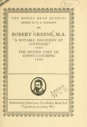Cover of: A notable discovery of coosnage, 1591 by Robert Greene