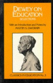 Cover of: Dewey on Education by John Dewey