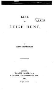 Cover of: Life of Leigh Hunt.