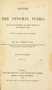 Cover of: History of Ottoman Turks by Creasy, Edward Shepherd Sir