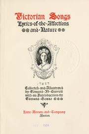 Cover of: Victorian songs: lyrics of the affections and nature