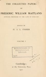 Collected papers by Frederic William Maitland