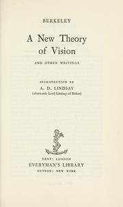 Cover of: A new theory of vision: and other writings.