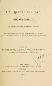 Cover of: On the Supremacy by Edward VI King of England