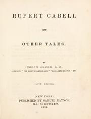 Cover of: Rupert Cabell by Joseph Alden