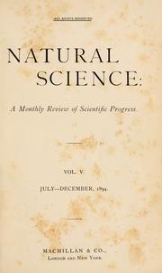 Cover of: Natural science by 
