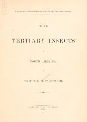 Cover of: The  Tertiary insects of North America by Samuel Hubbard Scudder
