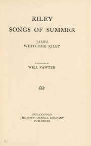 Cover of: Riley songs of summer by James Whitcomb Riley