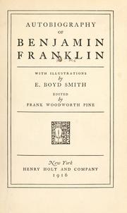 Cover of: Autobiography of Benjamin Franklin