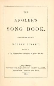 Cover of: The angler's song book