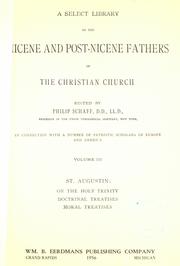 Cover of: A Select library of the Nicene and post-Nicene fathers of the Christian church