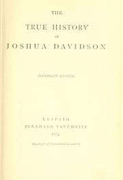 Cover of: The true history of Joshua Davidson. by Eliza Lynn Linton