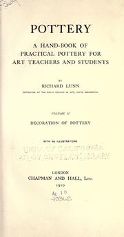 Cover of: Pottery: a hand-book of practical pottery for art teachers and students