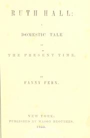 Cover of: Ruth Hall by Fanny Fern, Fanny Fern