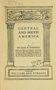 Cover of: Central and South America. by William R. Shepherd