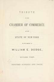 Cover of: Tribute ... to the memory of William E. Dodge, October 1, 1903.