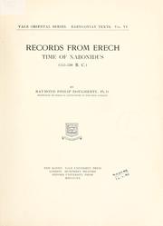 Cover of: Records from Erech, time of Nabonidus (555-538 B.C.)