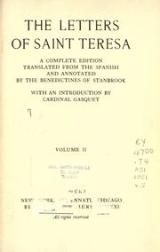Cover of: The letters of Saint Teresa by Teresa of Avila