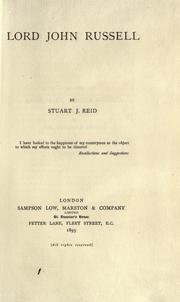 Cover of: Lord John Russell.