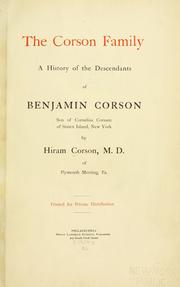 Cover of: The Corson family