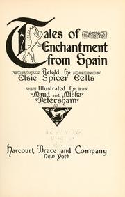 Cover of: Tales of enchantment from Spain by Elsie Spicer Eells