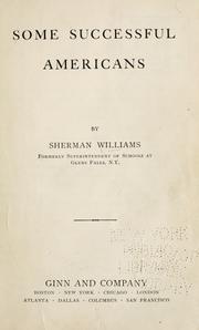 Cover of: Some successful Americans by Sherman Williams