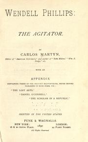 Cover of: Wendell Phillips: the agitator